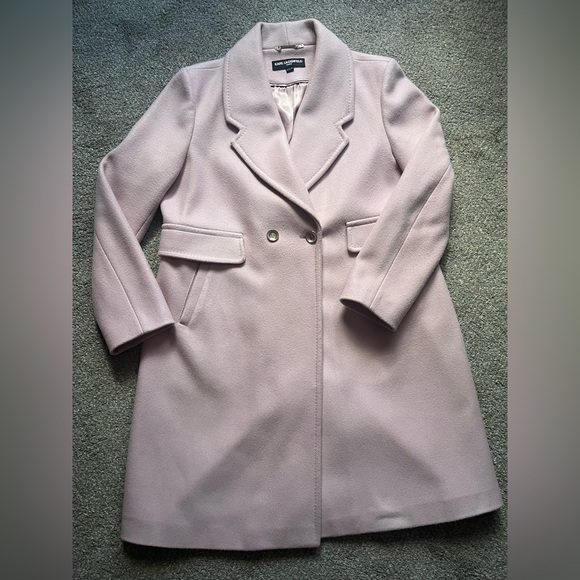 Karl Lagerfeld Jackets & Blazers - Dusty Rose Karl Lagerfeld Wool Blend Trench Coat (XL)